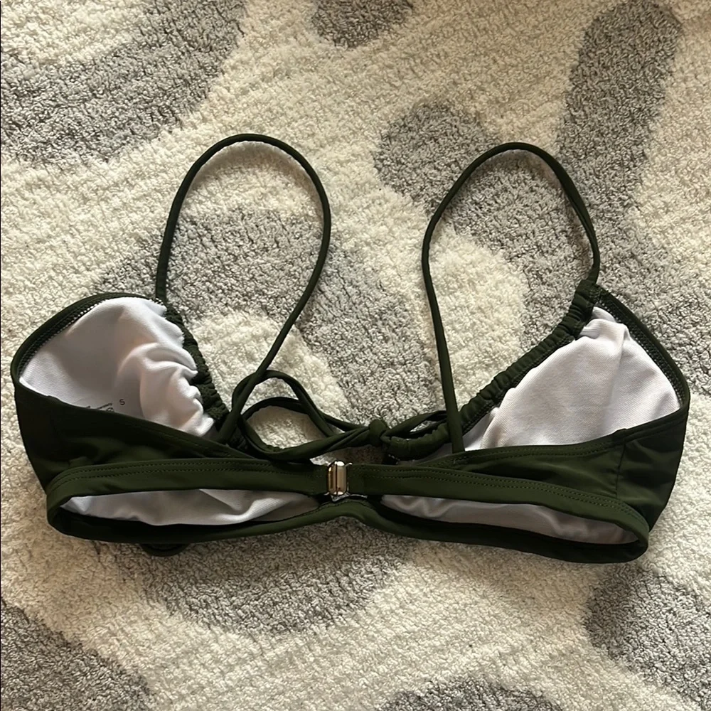 SHEIN Dark Green Bikini Top - Picture 3 of 3